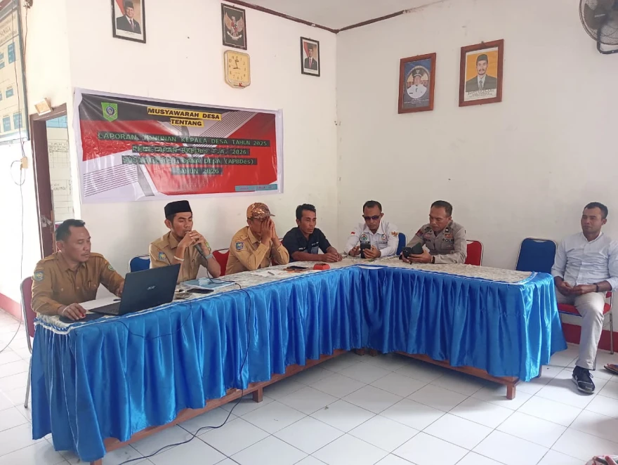 MUSYAWARAH LAPORAN KETERANGAN PERTANGGUNGJAWABAN (LKPJ) KEPALA DESA SANGGA KECAMATAN LAMBU TAHUN ANGGARAN 2025 SEKALIGUS SOSIALISASI ANGGARAN PENDAPATAN DAN BELANJA DESA (APBDes) TAHUN ANGGARAN 2026
